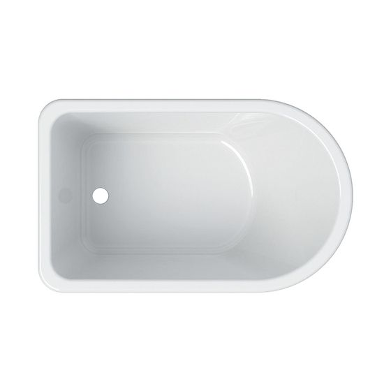 Geberit Bambini asymmetrische Badewanne, Breite 47cm, Alpinweiß