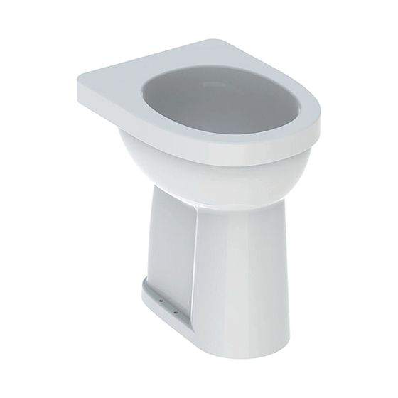 Geberit Renova Comfort Stand-WC Flachspüler, erhöht, Höhe 49cm, Abgang vertikal Tiefe 47cm, Weiß