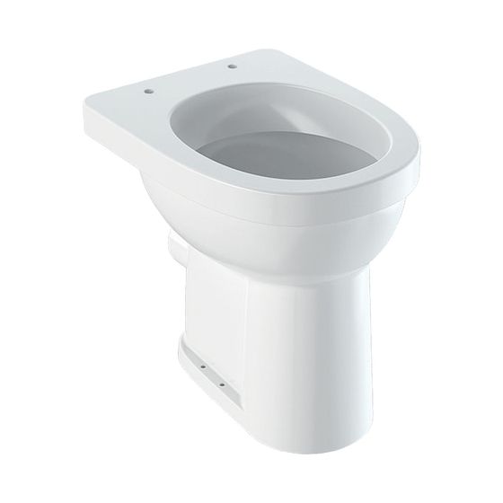 Geberit Renova Comfort Stand-WC Flachspüler, erhöht, Höhe 45cm, Abgang horizontal Tiefe 47cm, Weiß