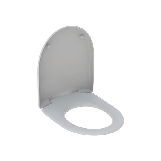 Geberit Renova WC-Sitz Befür von oben, Absenkautomatik, o. Quick-Release-Scharniere, Befür von oben, Manhattan/glänzend