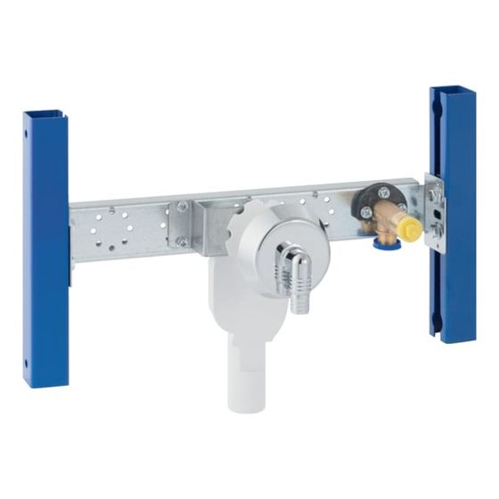Geberit Duofix Traversenelement für Waschmaschine, Wandarmatur Aufputz, mit UP-Siphon