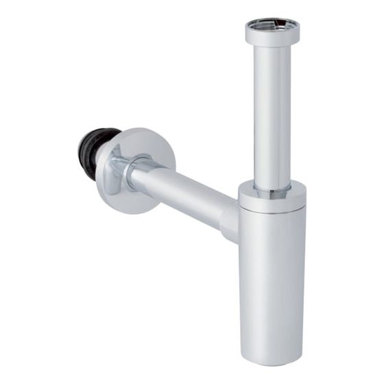 Geberit Tauchrohrgeruchsverschluss für Waschbecken, Abgang horizontal, 40mm, Rohrgewinde 1 1/2, Hochglanz verchromt
