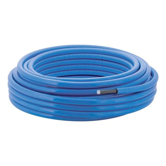 Geberit Mepla Systemrohr ML rund, vorgedämmt, D 20mm, Länge 50m, Dämmung 10mm, Rollenware, Blau