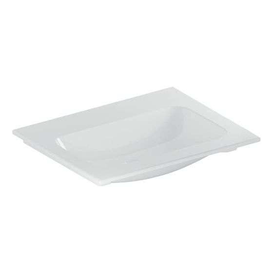 Geberit iCon Möbelwaschtisch 60x48cm ohne Hahnloch, ohne Überlauf, Weiß, KeraTect