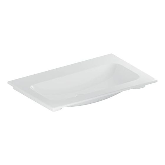 Geberit iCon Möbelwaschtisch 75x48cm ohne Hahnloch, ohne Überlauf, Weiß