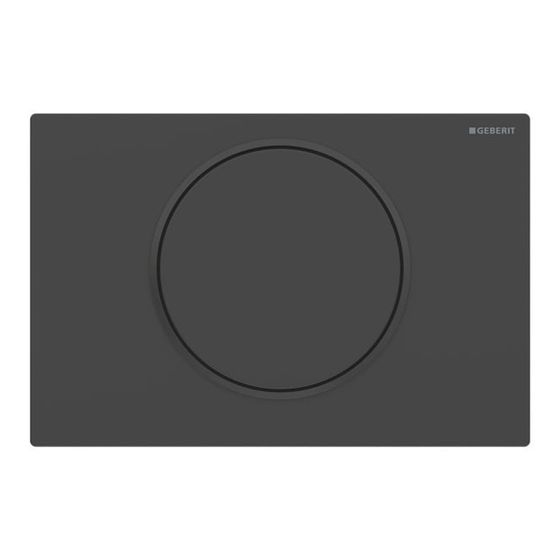 Geberit Sigma 10 Drückerplatte, für Spül-Stopp Spülung Round, Schwarz/Mattschwarz lackiert, easy-to-clean