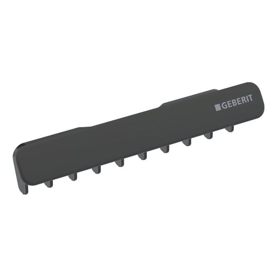 Geberit ONE Ablaufblende mit Kammeinsatz, Magnetbefestigung, Mattschwarz, easy-to-clean