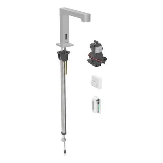 Geberit Brenta Waschtischarmatur, Standmontage, Generatorbetrieb, für UP-Funktionsbox, ohne Mischer, Edelstahl gebürstet, EtC.