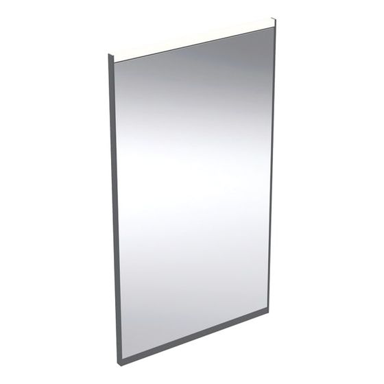 Geberit Option Plus Square Lichtspiegel, direkte, indirekte Beleuchtung, 40x70x3,5cm, Mattschwarz/Aluminium eloxiert