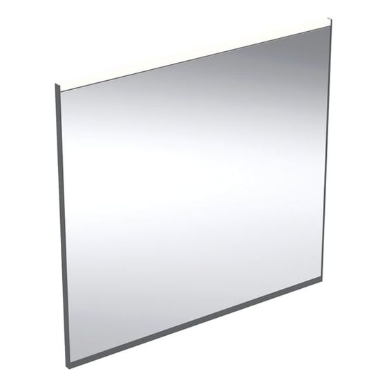 Geberit Option Plus Square Lichtspiegel, direkte, indirekte Beleuchtung, 75x70x3,5cm, Mattschwarz/Aluminium eloxiert