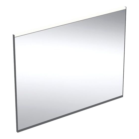 Geberit Option Plus Square Lichtspiegel, direkte, indirekte Beleuchtung, 90x70x3,5cm, Mattschwarz/Aluminium eloxiert