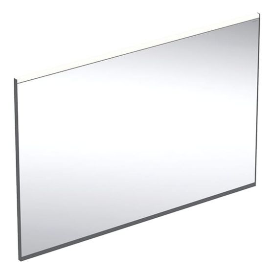 Geberit Option Plus Square Lichtspiegel, direkte, indirekte Beleuchtung, 105x70x3,5cm, Mattschwarz/Aluminium eloxiert