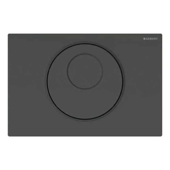 Geberit Sigma 10 WC-Steuerung elektronisch Batterie, 2-Mengen-Auslösung, Schwarz, Mattschwarz, auto/berü., für UP-SK 12cm
