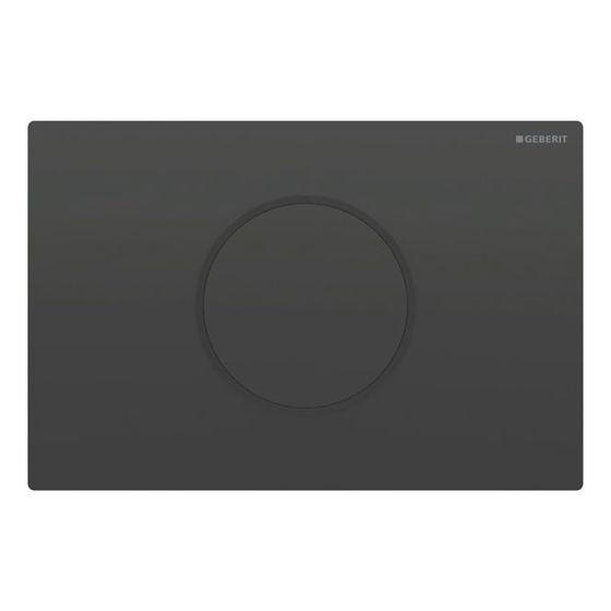 Geberit Sigma 10 WC-Steuerung elektronisch Netz, 2-Mengen-Auslösung, Schwarz, Mattschwarz, auto/berü. verschr, für UP-SK 12cm