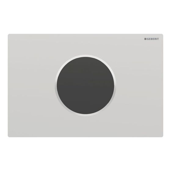 Geberit Sigma 10 WC-Steuerung elektronisch Netz, 1-Mengen-Auslösung, mattchrom, glanzverchromt, auto/berü., für UP-SK 12cm