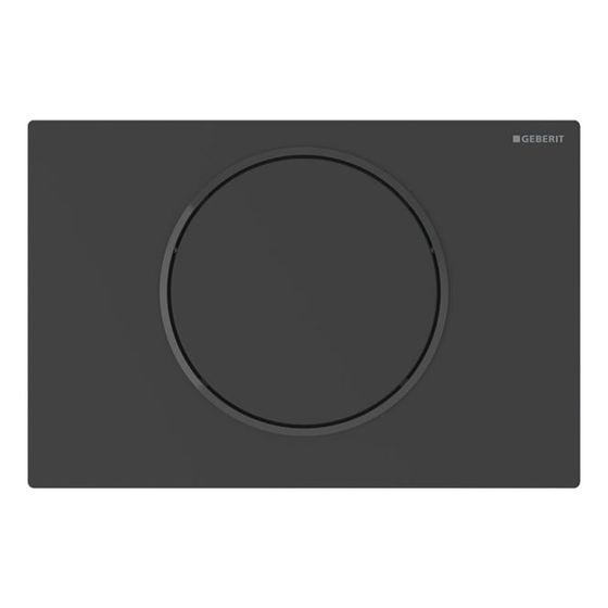 Geberit Sigma 10 WC-Steuerung elektr. Netz, Drückerplatte manuell, für Stützklappgriff UP-Spülkasten 12cm, Mattschwarz, EtC.