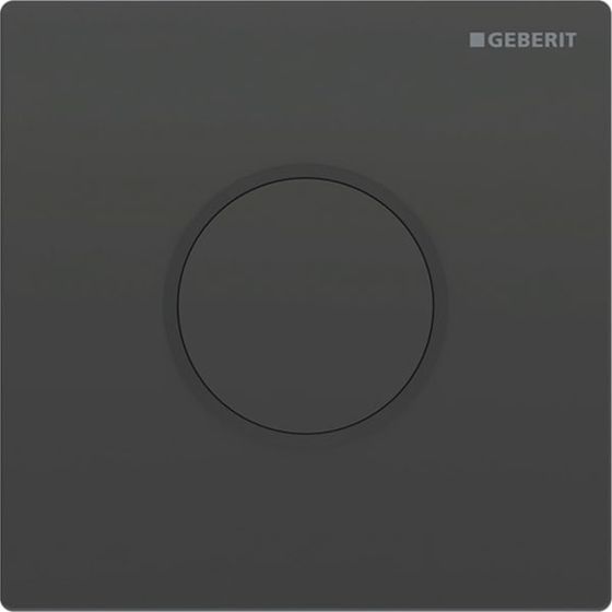 Geberit Typ 10 Abdeckplatte für Urinalsteuerung IR Round, Schwarz, Mattschwarz