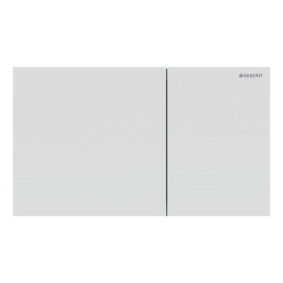 Geberit Sigma 70 Drückerplatte, 2-Mengen-Spülung Square Breite 25cm, Mattweiß, easy-to-clean