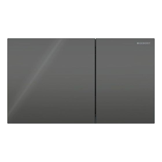 Geberit Sigma 70 Drückerplatte, 2-Mengen-Spülung Square Breite 25cm, Glas, Schwarz