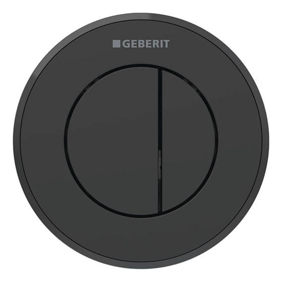 Geberit Typ 10 Fernbetätigung pneumatisch, 2-Mengen-Spülung, Unterputz-Drücker/Mattschwarz/Schwarz, easy-to-clean