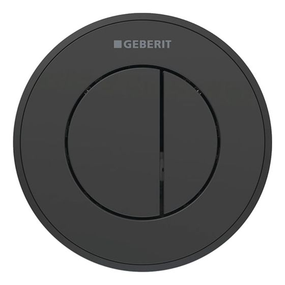 Geberit Typ 10 Fernbetätigung pneumatisch, 2-Mengen-Spülung, Unterputz-Drücker/Schwarz/Mattschwarz