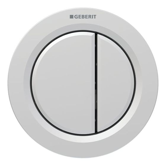 Geberit Typ 01 Fernbetätigung pneumatisch, 2-Mengen-Spülung, Möbeldrücker, Mattchrom easy-to-clean