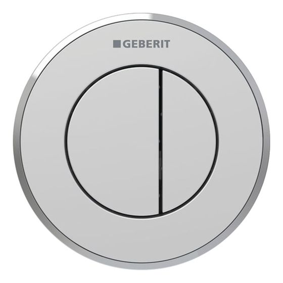 Geberit Typ 10 Fernbetätigung pneumatisch, 2-Mengen-Spülung, Unterputz-Drücker/Mattchrom, poliert, easy-to-clean