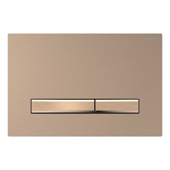 Geberit Sigma 50 Drückerplatte, 2-Mengen-Spülung, Square, easy-to-clean, Metallfarbe Rotgold gebürstet