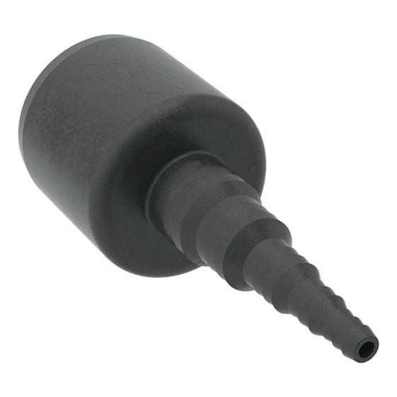 Geberit Adapter für Schlauchanschluss für Geräte, Nennweite 50mm, Außendurchmesser 50mm, Länge 12,3cm, Schwarz