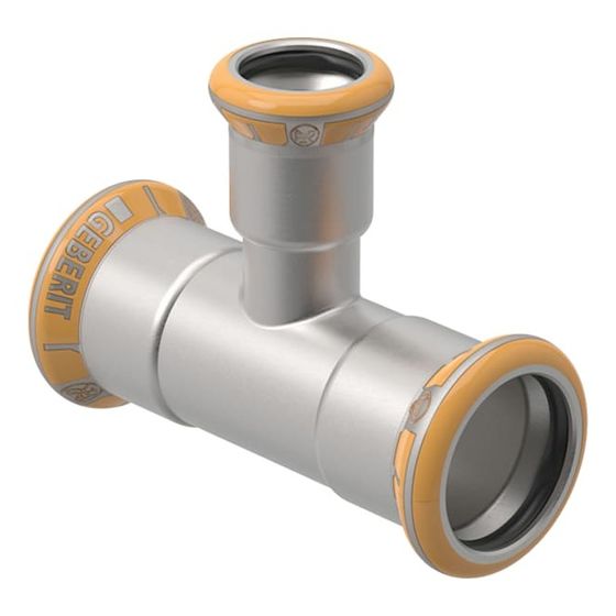 Geberit Mapress Therm T-Stück reduziert d 76,1mm, d1 22mm, d2 76,1mm