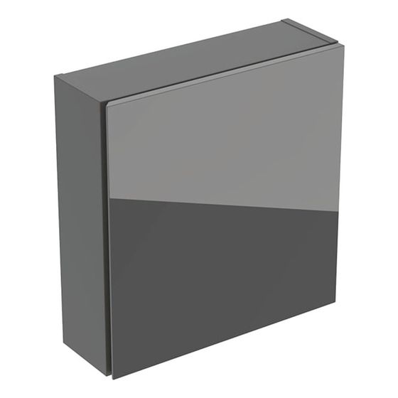 Geberit Hängeschrank quadratisch, mit einer Tür 45x46,7cm, Lava lackiert matt/Glas glänzend