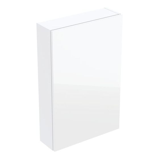 Geberit Hängeschrank rechteckig, mit einer Tür 45x70cm, Weiß lackiert hochglänzend/Glas glänzend