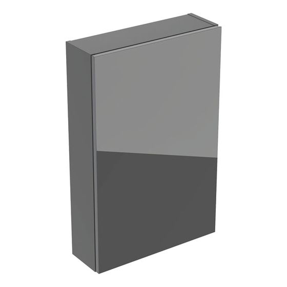 Geberit Hängeschrank rechteckig, mit einer Tür 45x70cm, Lava lackiert matt/Glas glänzend