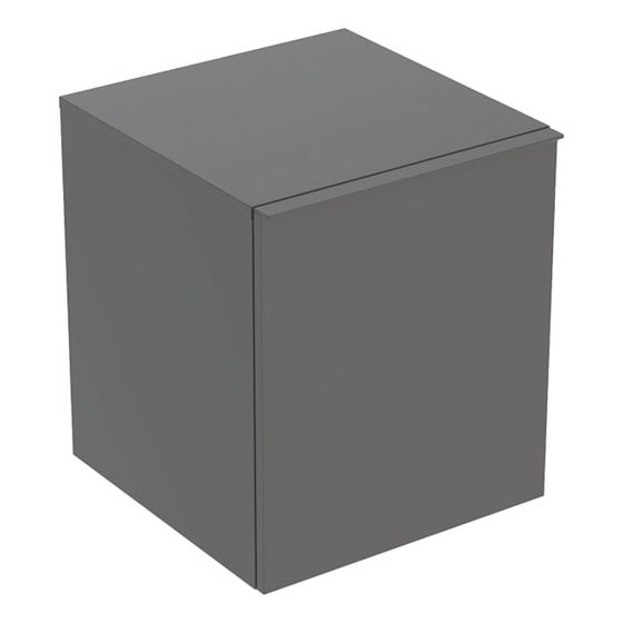 Geberit Acanto Seitenschrank 1 Schublade/Innenschublade H 52cm, Lava lackiert matt/pulverbeschichtet matt