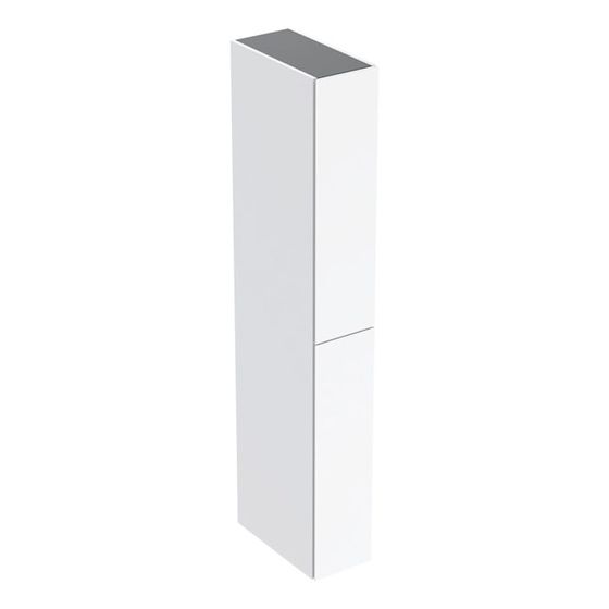 Geberit Hochschrank mit zwei Auszügen 24x180x48cm, Weiß hochglänzend