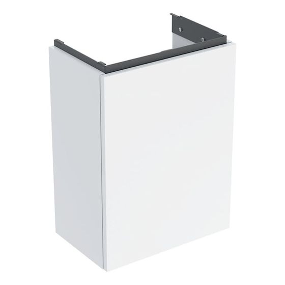 Geberit Acanto Unterschrank für Handwaschbecken, 1 Tür WT 40cm, Weiß lackiert hochglänzend/pulverbeschichtet matt