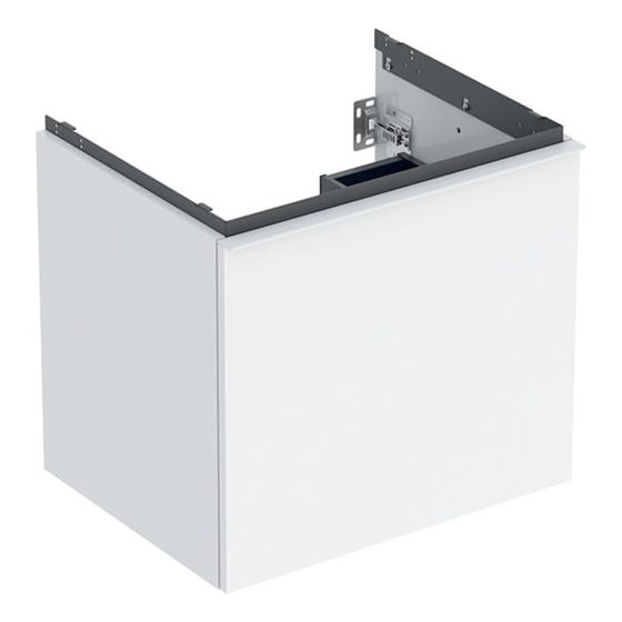 Geberit Acanto Unterschrank für Waschtisch 1 Schublade/Innenschublade WT 60cm Weiß lackiert hochglänzend/pulverb.matt