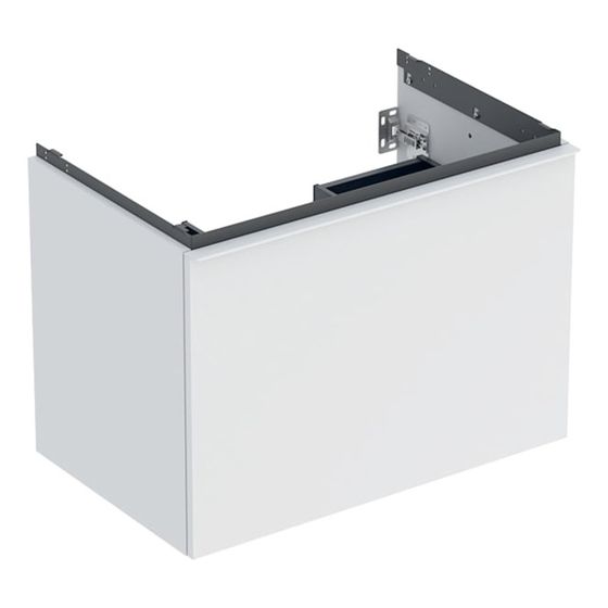 Geberit Acanto Unterschrank für Waschtisch, 1 Schublade/Innenschublade WT 75cm, Weiß lackiert matt/pulverbeschichtet matt