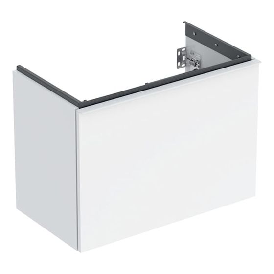 Geberit Acanto Unterschrank für WT 1 Schublade/Innenschublade verkürzte Ausl. WT 75cm Weiß lackiert hochglänzend/pulv. matt