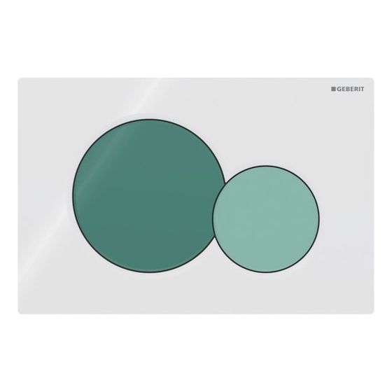Geberit Sigma 01 Drückerplatte, 2-Mengen-Spülung Round, für Bambini, Waldgrün