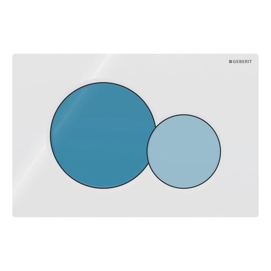 Geberit Sigma 01 Drückerplatte, 2-Mengen-Spülung Round, für Bambini, Ozeanblau