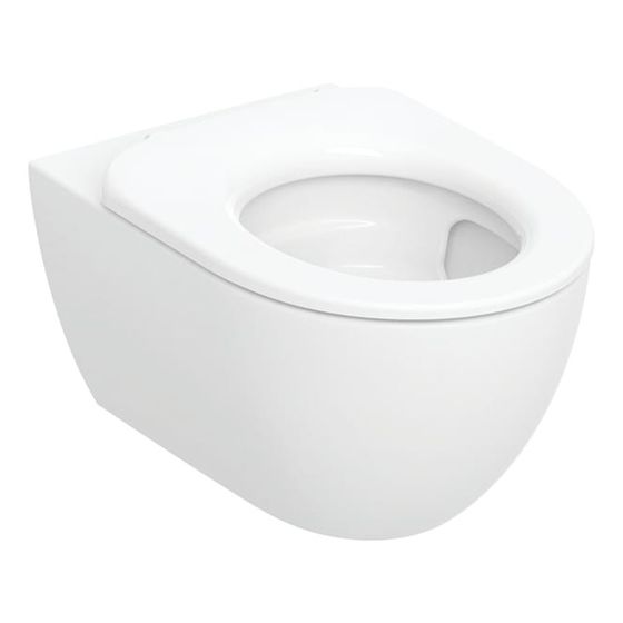Geberit Acanto Set Wand-WC, mit WC-Sitzring, Tiefspüler TurboFlush, geschlossenes Keramikdesign, 53cm, KeraTect