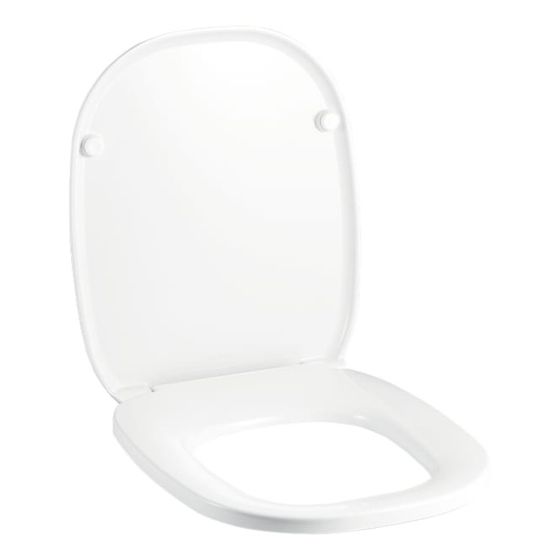 Geberit WC-Sitz 500, Befestigung von oben, ohne Absenkautomatik, Weiß glänzend