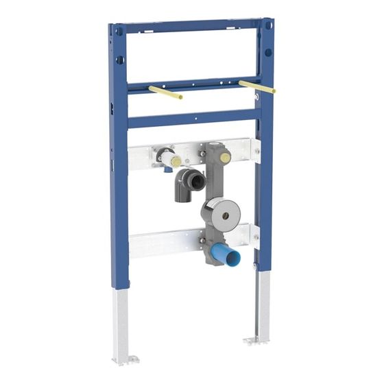 Geberit Duofix Element für Waschtisch, 82-98cm, Standarmatur mit Wasserzählerstrecke, UP-Kugelhahn und Anschluss-T-Stück