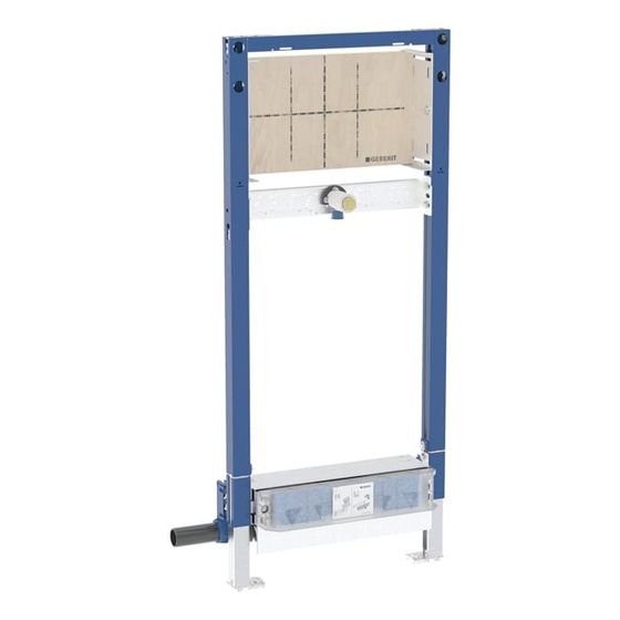 Geberit Duofix Element für Dusche, 130cm Metall-/Holzständerw., Wandablauf, Wandarmatur UP, Estrichhöhe am Einlauf 65-90mm