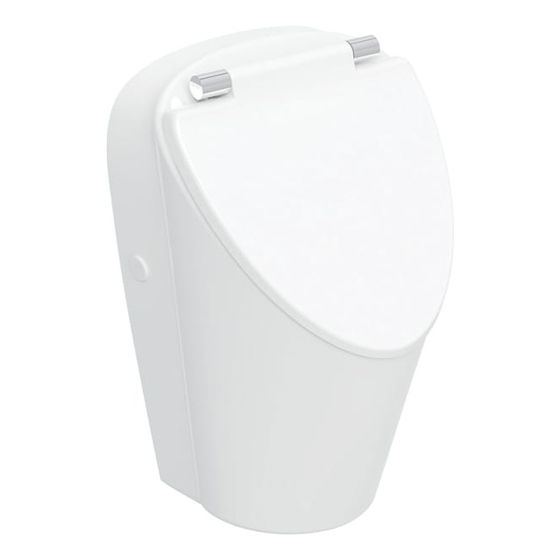 Geberit Renova S Urinal mit Deckel, Zulauf von hinten, Abgang nach hinten oder unten, Weiß
