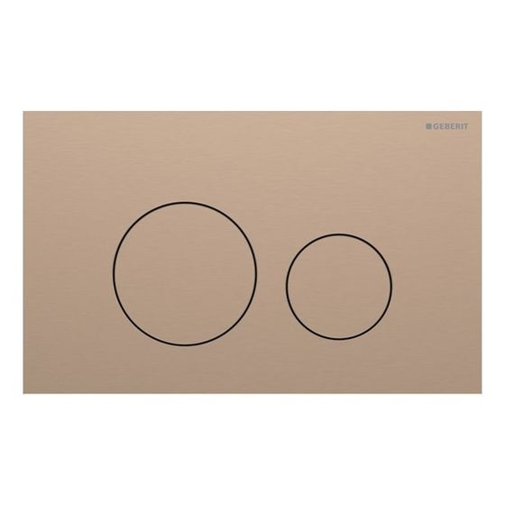Geberit Sigma40 Betätigungsplatte, rund, 2-Mengen-Spülung Platte, Taste Rotgold gebürstet, Easy to Clean-beschichtet