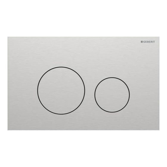 Geberit Sigma40 Betätigungsplatte, rund, 2-Mengen-Spülung Platte, Taste gebürstet, Easy to Clean-beschichtet