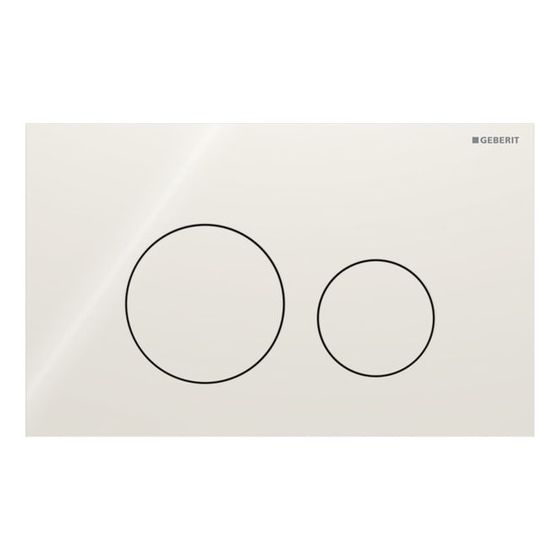 Geberit Sigma40 Betätigungsplatte, rund, 2-Mengen-Spülung Platte, Taste Sandgrau, Glas glänzend