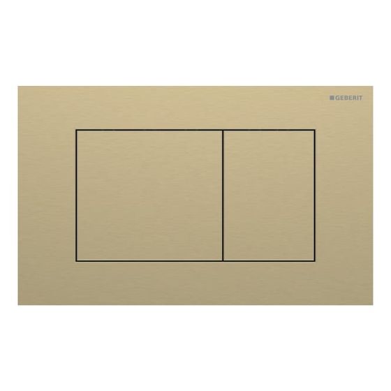 Geberit Sigma40 Betätigungsplatte, eckig, 2-Mengen-Spülung Platte, Taste Messing gebürstet, Easy to Clean-beschichtet